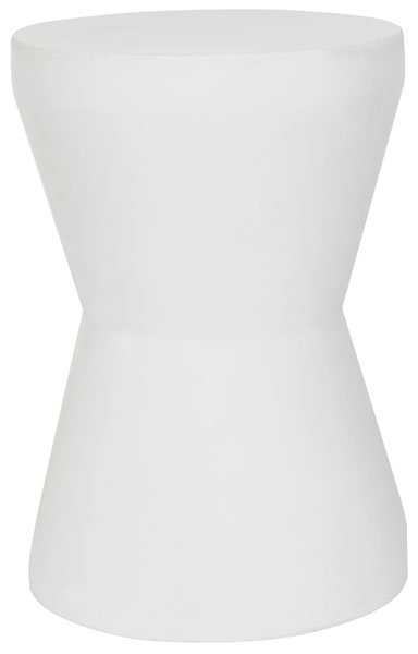 Safavieh Torre Accent Table Indoor Outdoor 17.3" Modern Ivory Concrete VNN1001B 889048184411