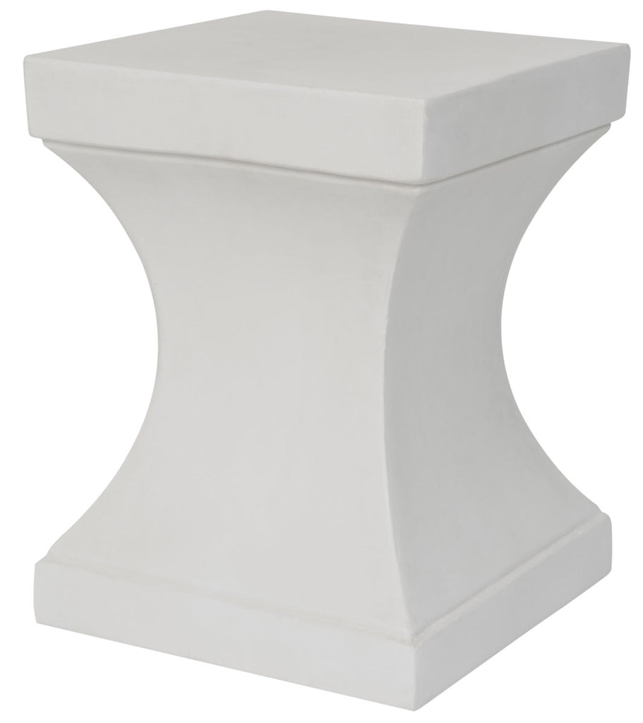 Safavieh Curby Accent Table Indoor Outdoor 17.7" Modern Ivory Concrete VNN1002B 889048184428