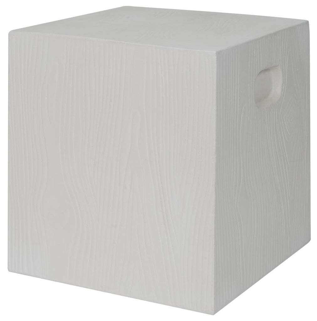 Safavieh Cube Accent Table Indoor Outdoor 16.5" Modern Ivory Concrete VNN1003B 889048184435
