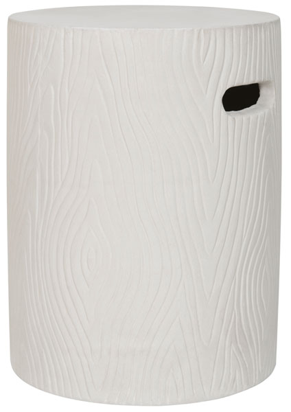 Safavieh Trunk Accent Table Indoor Outdoor 16.5" Modern Ivory Concrete VNN1004B 889048184442