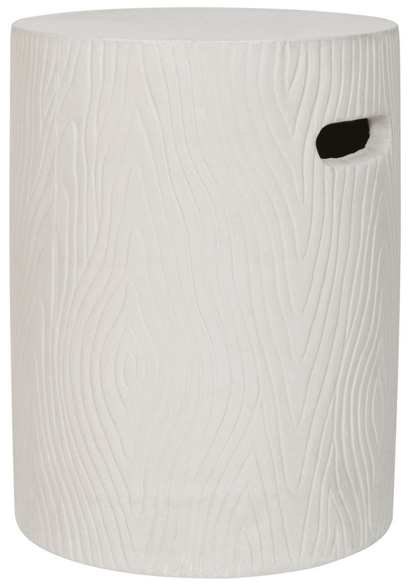 Safavieh Trunk Accent Table Indoor Outdoor 16.5" Modern Ivory Concrete VNN1004B 889048184442