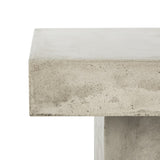 Safavieh Tallen Coffee Table Indoor Outdoor 15.75" Modern Dark Grey Concrete VNN1016A 889048326330