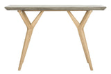 Safavieh Ragna Console Table Indoor Outdoor 29.92" Modern Dark Grey Natural Concrete Oak VNN1019A 889048326361