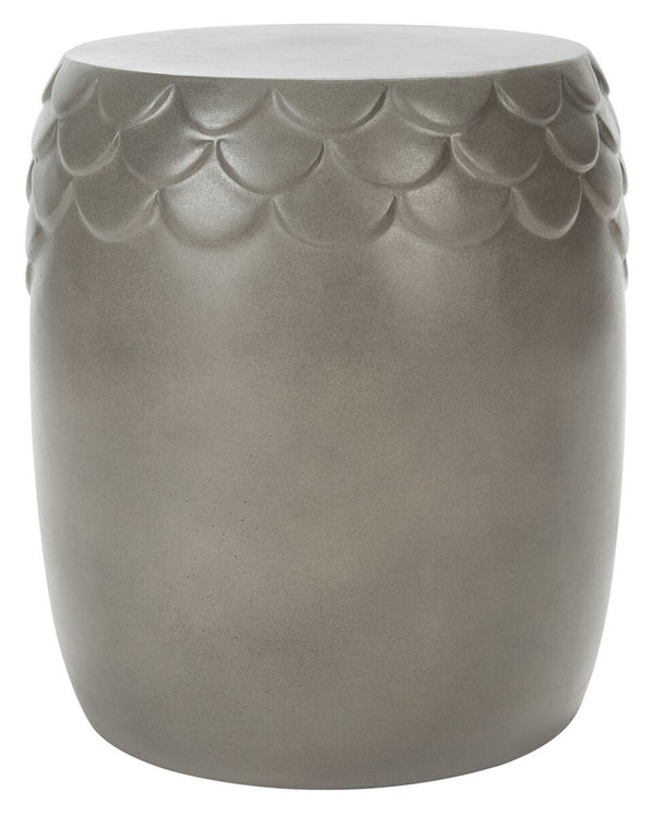 Julyvia Concrete Stool - Chic Outdoor Accent Table with Textured Design for Stylish Patios