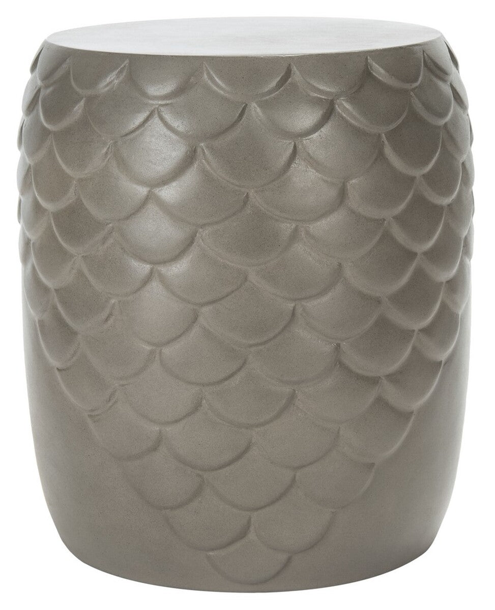 Julyvia Concrete Stool - Chic Outdoor Accent Table with Textured Design for Stylish Patios