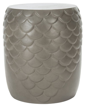 Julyvia Concrete Stool - Chic Outdoor Accent Table with Textured Design for Stylish Patios