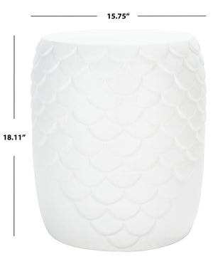 Julyvia Concrete Stool - Chic Outdoor Accent Table with Textured Design for Stylish Patios