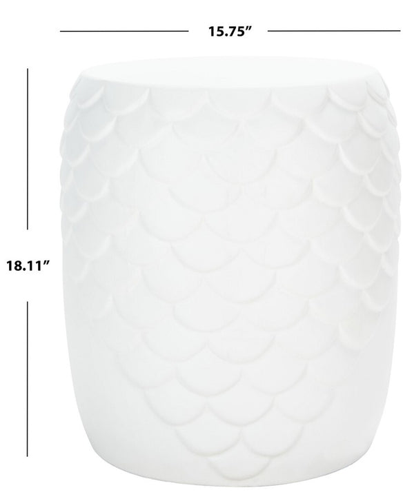 Julyvia Concrete Stool - Chic Outdoor Accent Table with Textured Design for Stylish Patios