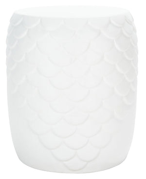 Julyvia Concrete Stool - Chic Outdoor Accent Table with Textured Design for Stylish Patios