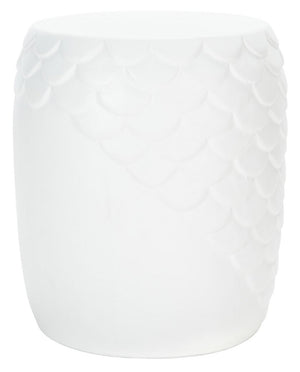 Julyvia Concrete Stool - Chic Outdoor Accent Table with Textured Design for Stylish Patios