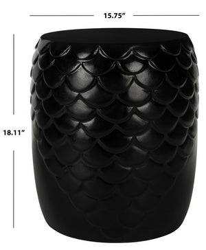 Julyvia Concrete Stool - Chic Outdoor Accent Table with Textured Design for Stylish Patios