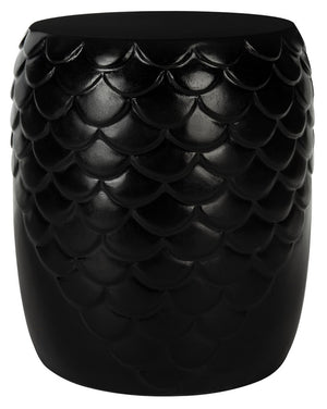 Julyvia Concrete Stool - Chic Outdoor Accent Table with Textured Design for Stylish Patios