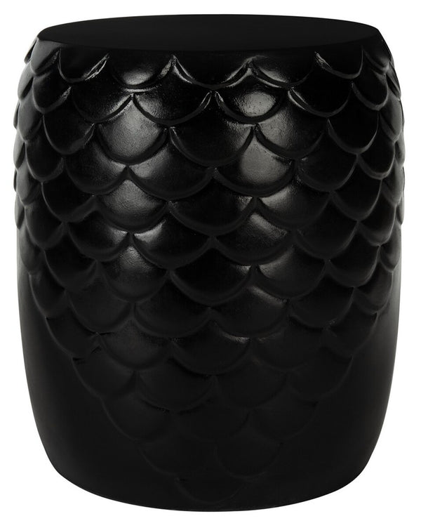 Julyvia Concrete Stool - Chic Outdoor Accent Table with Textured Design for Stylish Patios