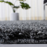 Venus Shag 500 Venus Shag 520 Shag Power Loomed 100 % Polypropylene Pile Rug Dark Grey