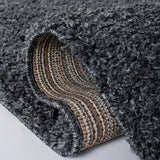 Venus Shag 500 Venus Shag 520 Shag Power Loomed 100 % Polypropylene Pile Rug Dark Grey