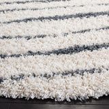 Venus Shag 600 Venus Shag 603 Shag Power Loomed 100 % Polypropylene Pile Rug Ivory / Dark Grey