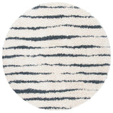 Venus Shag 600 Venus Shag 603 Shag Power Loomed 100 % Polypropylene Pile Rug Ivory / Dark Grey