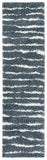 Venus Shag 600 Venus Shag 603 Shag Power Loomed 100 % Polypropylene Pile Rug Dark Grey / Ivory