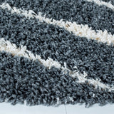 Venus Shag 600 Venus Shag 603 Shag Power Loomed 60% Polypropylene 35% Recycled Polyester 5% Latex Rug Dark Grey / Ivory