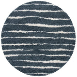 Venus Shag 600 Venus Shag 603 Shag Power Loomed 100 % Polypropylene Pile Rug Dark Grey / Ivory