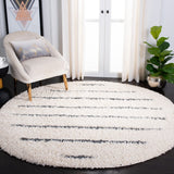 Venus Shag 600 Venus Shag 604 Shag Power Loomed 100 % Polypropylene Pile Rug Ivory / Dark Grey