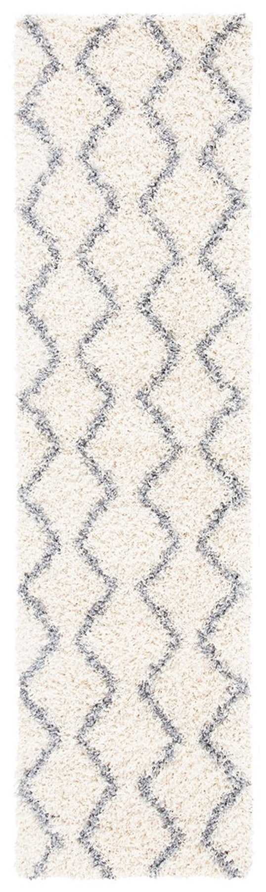 Venus Shag 600 Venus Shag 680 Shag Power Loomed 100 % Polypropylene Pile Rug Ivory / Grey