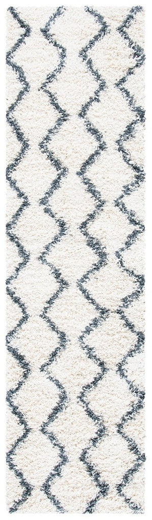 Venus Shag 600 Venus Shag 680 Shag Power Loomed 100 % Polypropylene Pile Rug Ivory / Dark Grey