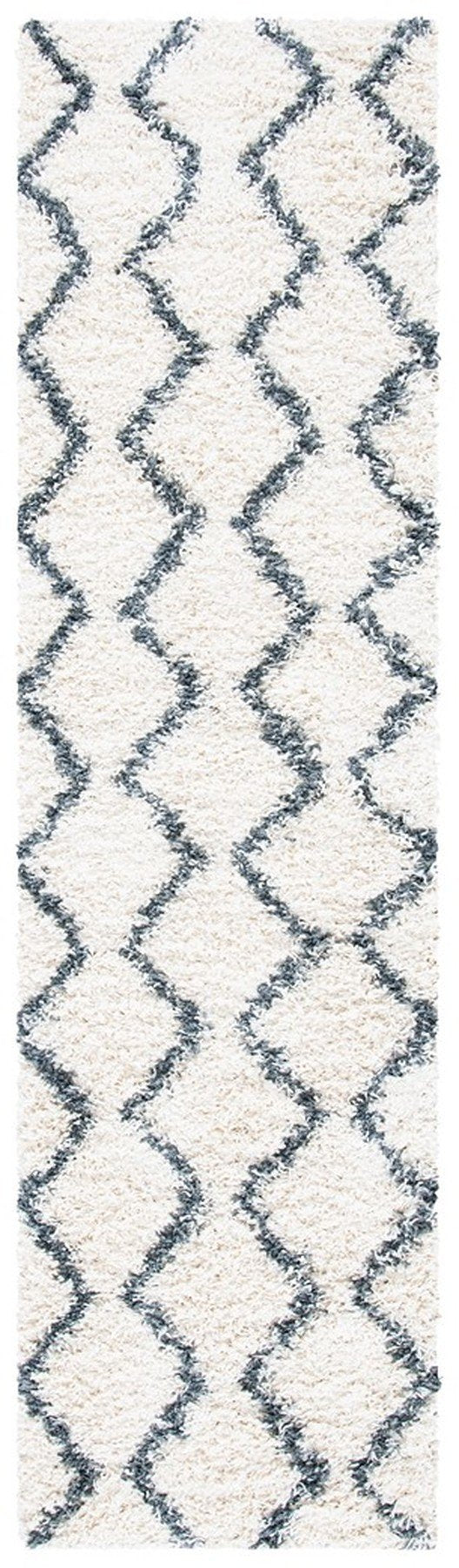 Venus Shag 600 Venus Shag 680 Shag Power Loomed 100 % Polypropylene Pile Rug Ivory / Dark Grey