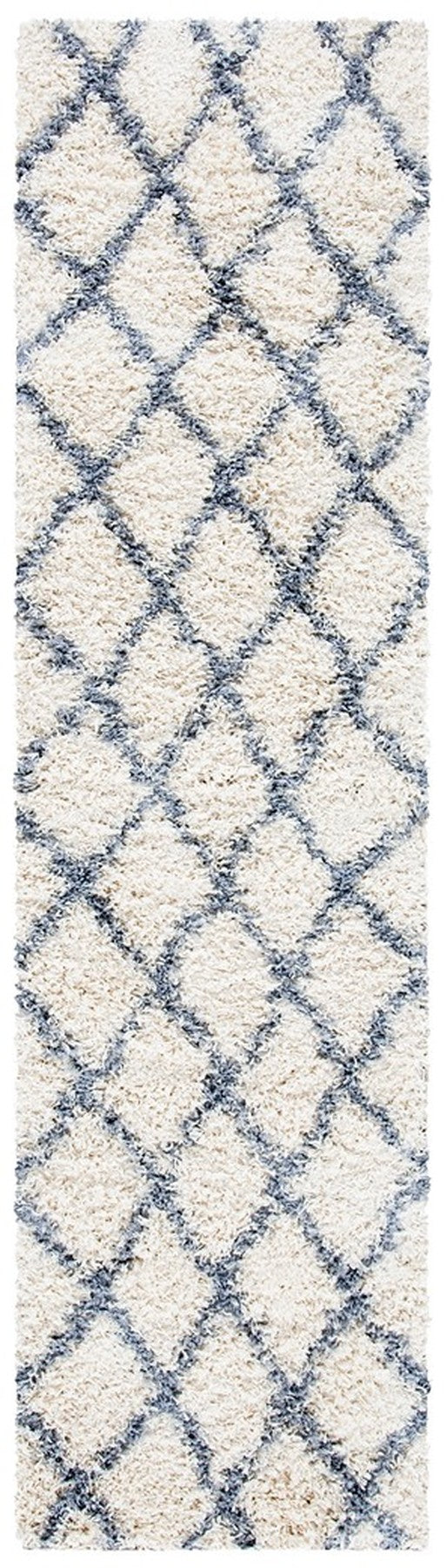 Venus Shag 600 Venus Shag 681 Shag Power Loomed 100 % Polypropylene Pile Rug Ivory / Grey