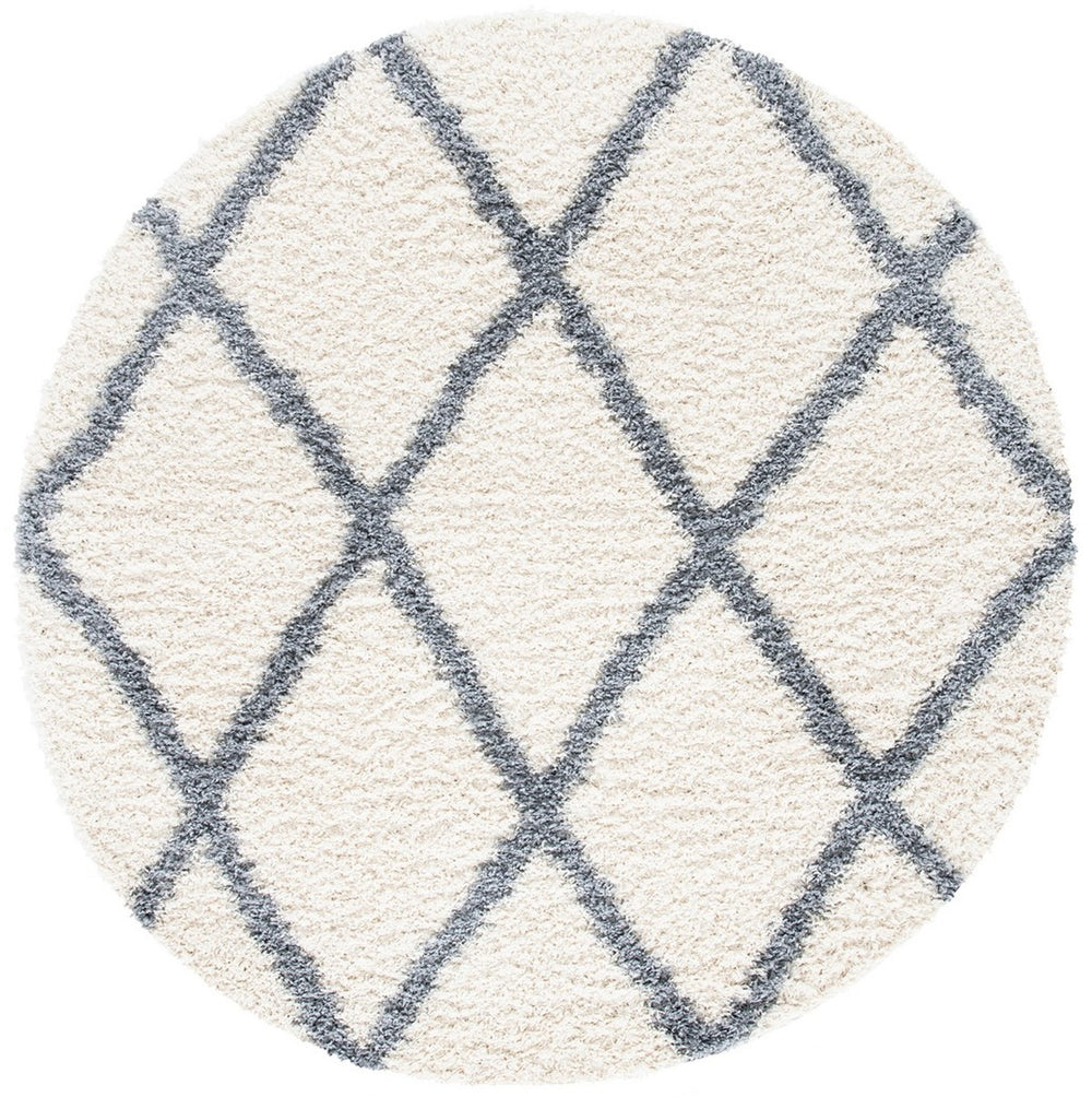 Venus Shag 600 Venus Shag 681 Shag Power Loomed 100 % Polypropylene Pile Rug Ivory / Grey