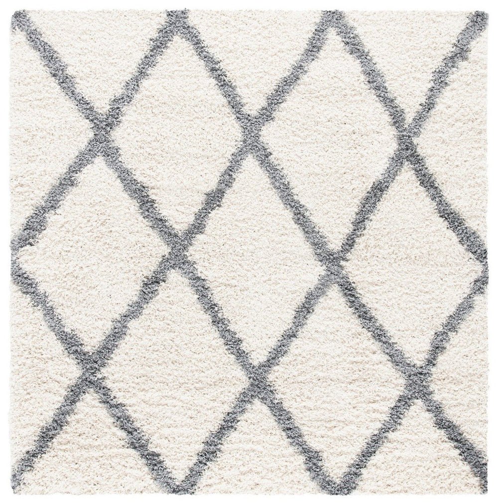 Venus Shag 600 Venus Shag 681 Shag Power Loomed 100 % Polypropylene Pile Rug Ivory / Grey