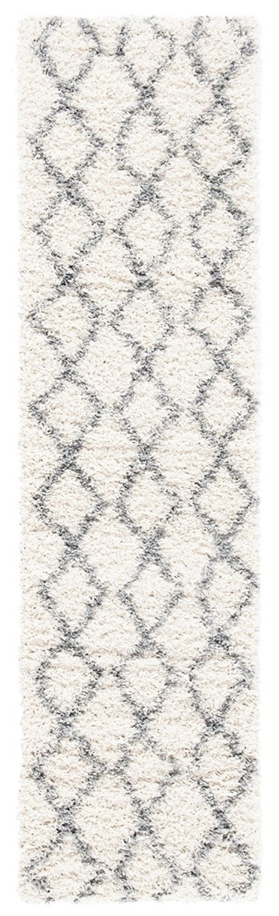 Venus Shag 600 Venus Shag 682 Shag Power Loomed 100 % Polypropylene Pile Rug Ivory / Grey