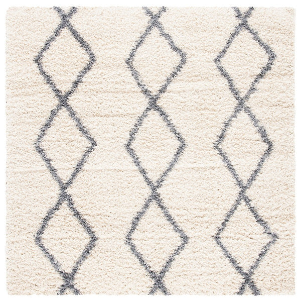 Venus Shag 600 Venus Shag 682 Shag Power Loomed 100 % Polypropylene Pile Rug Ivory / Grey