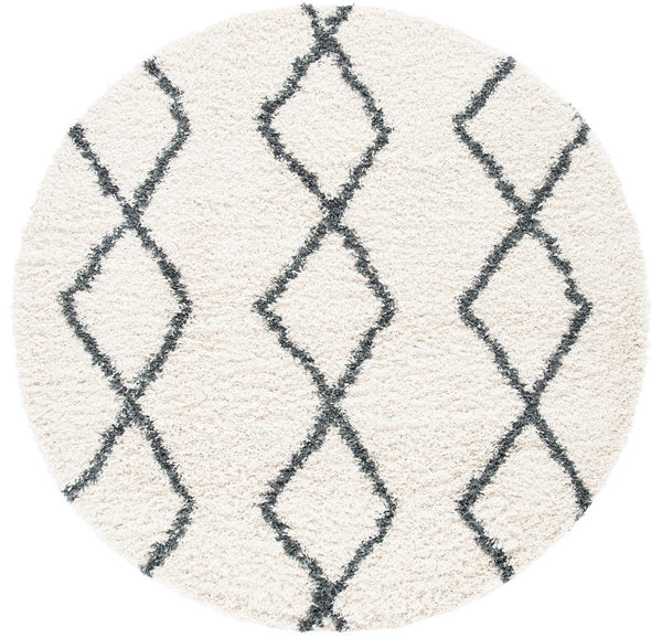 Venus Shag 600 Venus Shag 682 Shag Power Loomed 60% Polypropylene 35% Recycled Polyester 5% Latex Rug Ivory / Dark Grey