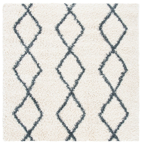 Venus Shag 600 Venus Shag 682 Shag Power Loomed 100 % Polypropylene Pile Rug Ivory / Dark Grey