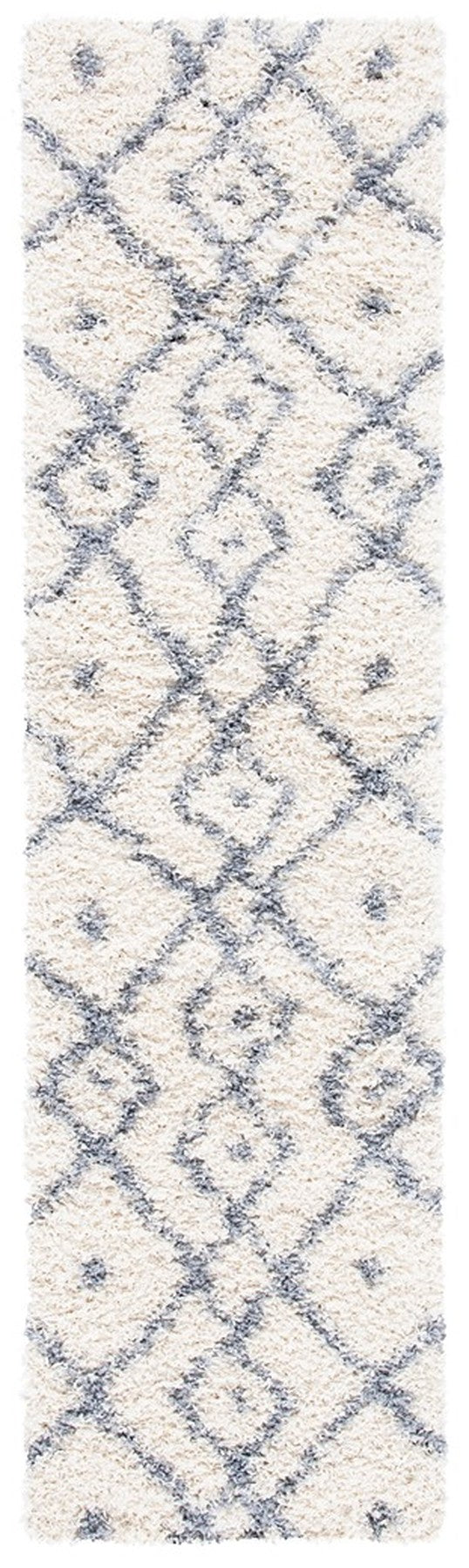 Venus Shag 600 Venus Shag 683 Shag Power Loomed 100 % Polypropylene Pile Rug Ivory / Grey