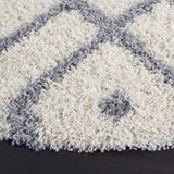 Venus Shag 600 Venus Shag 683 Shag Power Loomed 60% Polypropylene 35% Recycled Polyester 5% Latex Rug Ivory / Grey