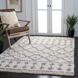 Venus Shag 600 Venus Shag 684 Shag Power Loomed 60% Polypropylene 35% Recycled Polyester 5% Latex Rug Ivory / Grey