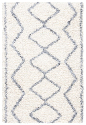 Venus Shag 600 Venus Shag 685 Shag Power Loomed 100 % Polypropylene Pile Rug Ivory / Grey