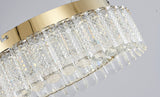 Bethel Gold LED Flush Mount in Stainless Steel & Crystal