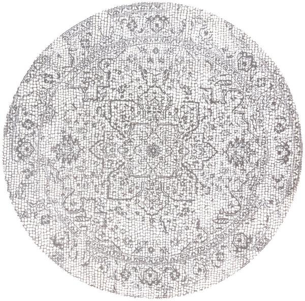 Venezia VNZ-2309 Traditional Polyester, Polypropylene Rug VNZ2309-710RD Medium Gray, Beige, Charcoal 50% Polyester, 50% Polypropylene 7'10" Round