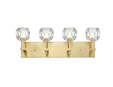 Bethel Gold Wall Sconce in Metal & Crystal