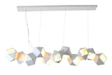 Bethel White Chandelier in Stainless Steel