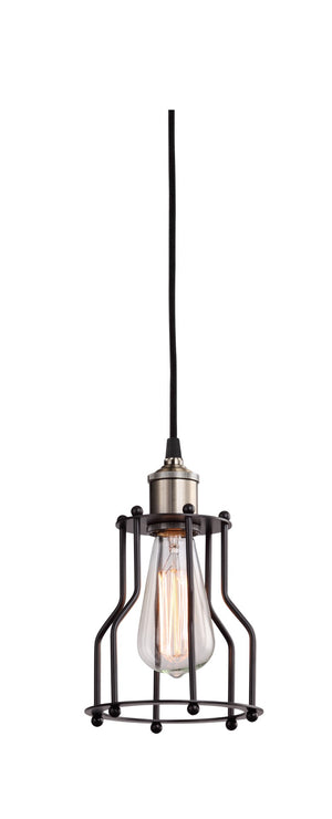 Bethel Black Single Pendant Lighting in Metal