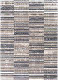 Valour VOR-2310 Modern Polyester, Polypropylene Rug VOR2310-7101010 Taupe, Navy, Cream, Camel, Charcoal, Denim 80% Polyester, 20% Polypropylene 7'10" x 10'10"