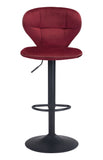 Zuo Modern Salem 100% Polyester, Plywood, Steel Modern Commercial Grade Barstool Red, Black 100% Polyester, Plywood, Steel