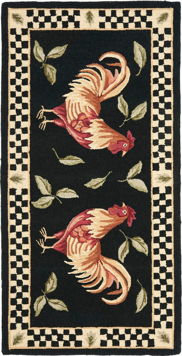 Vintage Posters Vp320  Not Available 100% Wool Pile Rug Black / Ivory