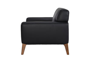 Porter Designs Modena Genuine Leather Modern Chair Black 02-204-03-0195