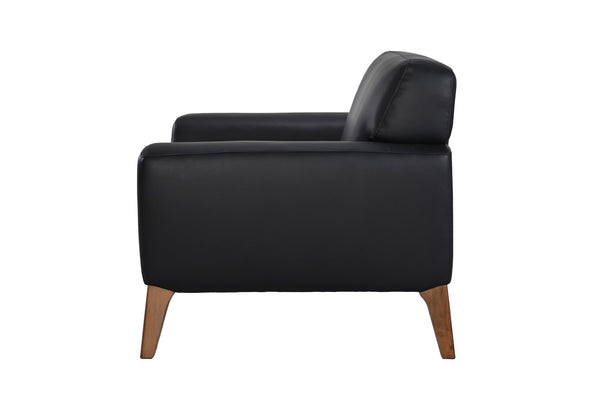 Porter Designs Modena Genuine Leather Modern Chair Black 02-204-03-0195