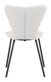 Zuo Modern Torlo 100% Polyurethane, Steel, Plywood Modern Commercial Grade Dining Chair Set - Set of 2 White 100% Polyurethane, Steel, Plywood